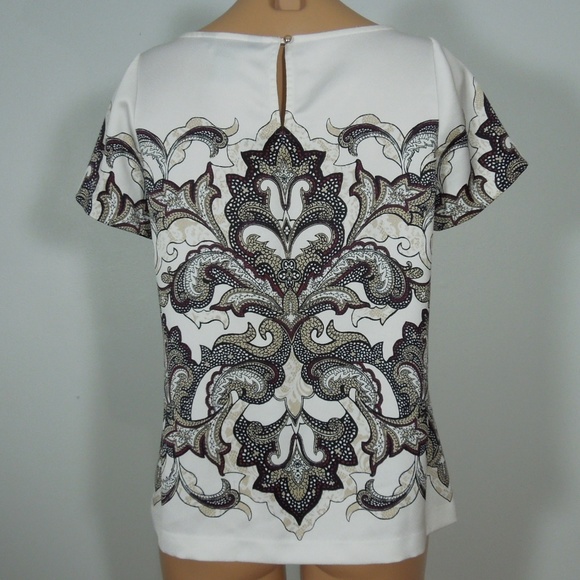 White House Black Market Patterned Top - Picture 3 of 5